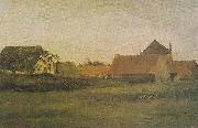 Vincent Van Gogh Farmhouses in Loosduinen at The Hague in the dawn Spain oil painting artist